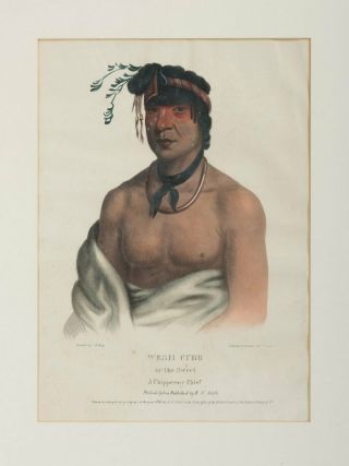 1836 Mckenney & Hall Large Folio Native American Indian Lithograph 2