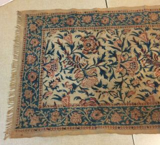 Antique Vintage Iran/Persian Ghalamkar Block Print Cloth Table Cover Runner 2