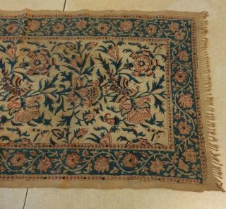 Antique Vintage Iran/Persian Ghalamkar Block Print Cloth Table Cover Runner 3