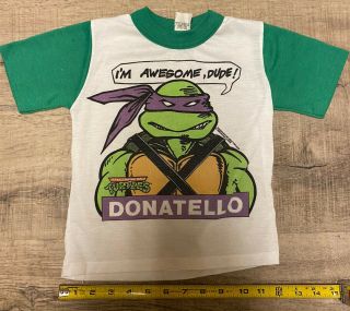 Vintage Tmnt Teenage Mutant Ninja Turtles The Movie T - Shirt 1990 Youth Size L 7