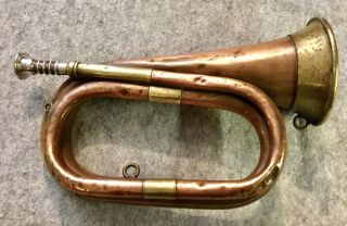 Antique Hawkes & Son,  Class B.  Bugle London No 14483 Copper & Brass Late 1800s.