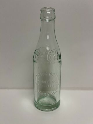 Rare Antique Coca - Cola Coke Bottle Pre 1915 Alton Bottling Co.  Illinois Glass Il