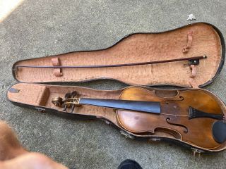 Antique Violin Bow & Case String Music Instrument