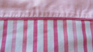 Vintage MARTEX TWIN FLAT Sheet PINK & WHITE Stripes Sheets USA No Iron Muslin 2