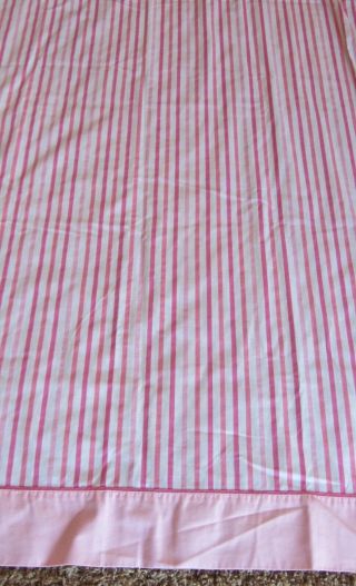 Vintage MARTEX TWIN FLAT Sheet PINK & WHITE Stripes Sheets USA No Iron Muslin 3