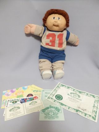 Vintage 1985 Cabbage Patch Boy Outfit Birth Certificate Paperwork Tag