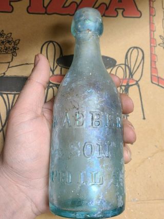 8 Antique Blob Top Soda Beer Bottle James Connor Philadelphia,  Pa.  Aqua Glass