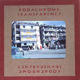 Kodachrome Red Border Slides Hong Kong China Antique Car Hotel Street 1950s 6 3