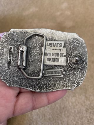 Levi Strauss & Co.  Quality Clothing Two Horse Brand Belt Buckle Limited Edition 3