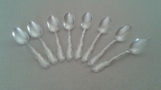 8 Vintage Towle Sterling Silver 5 1/2 " Spoons Old English No Mono 233 Grams