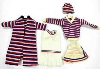 Barbie Vintage Clone Tennis Clothes Dress Skirt Top Matching Coat & Hat