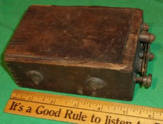 Vintage Model A/T Ford Old Buzz Box Antique Dovetail Wood Ignition Coil 3.  29K 3