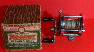 Vintage Pflueger Rocket Fishing Reel No 1355 W/ Box