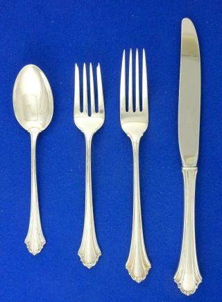 Bel Chateau By Lunt Sterling Silver 4 Piece Place Setting Flatware Fork Spoon