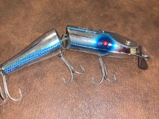 Rare Vintage Creek Chub Jointed Pikie Silver Blue Flash - Never Seen Water