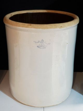 Antique Robinson Ransbottom 10 Gallon Blue Crown Stoneware Crock Pottery