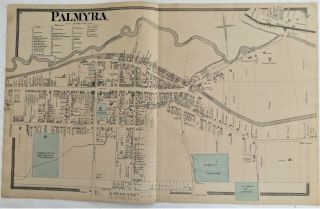 1874 Village Of Palmyra Wayne County Ny Antique Atlas Map