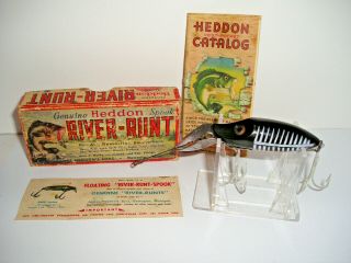 Vintage Heddon 9110xbw Go Deeper River Runt Spook W/box &