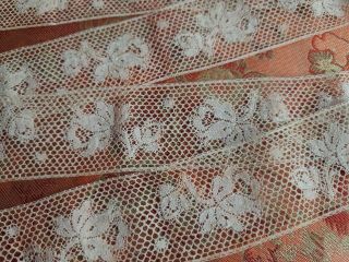 1.  5 " Wide Floral French Antique Lace Valencienne Trim 1 Yard,  12 " Insertion