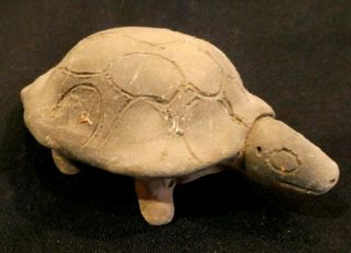 Pre Columbian Mayan Incan Pottery Terra Cotta Clay Turtle Peruvian