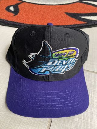 Mlb Tampa Bay Devil Rays Vintage Snapback Hat Cap 90’s Baseball