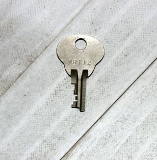 Vtg Antique Corbin Lock Co Wbt12 Flat Key For Wheary Steamer Trunk Luggage Chest