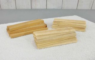 (3) Stacks Of Real Wood (approx.  5 " Long X 2 " Tall)