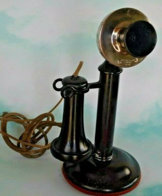 Antique Vintage Candlestick Telephone Western Electric Company Model Patent 1904