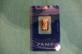 2.  5 Gram 999.  9 Pamp Suisse - Swiss In Card