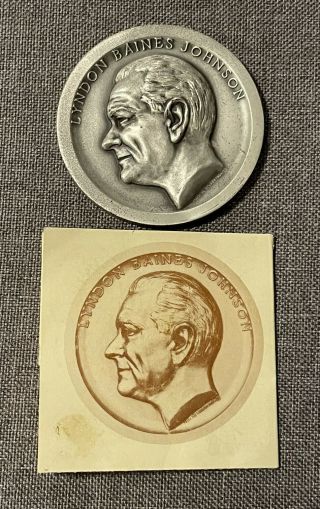 1965 Lyndon Johnson Inauguration Medal.  999 Fine Silver.  5 Ounces Of Silver.