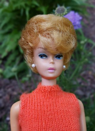 Vintage Barbie Bubble Cut Doll White Ginger Platinum Blonde