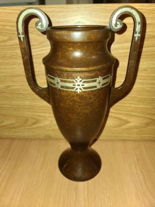 Antique Heintz Sterling On Bronze Trophy Cup