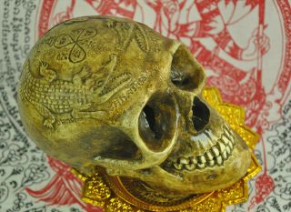 Ritual Skull Head Crocodile Tattoo Thai Amulet Talisman Magical Voodoo Occult