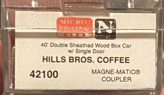N - scale Model Railroad Car Micro Trains Hill’s Brothers Coffee. 2