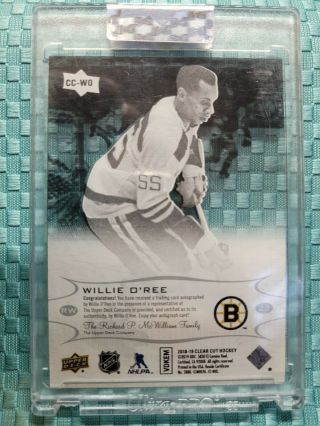 2020 - 21 Upper Deck Clear Hockey Willie O ' Ree Auto/Signature CC - WO 2
