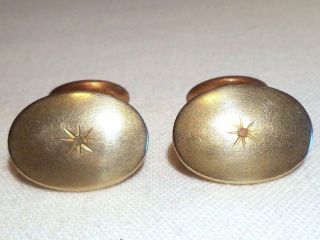 Antique S B Co Gold Filled Diamond Cufflinks Dumb Bell