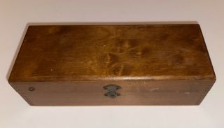 Antique Standard Medical Co.  Syringe No.  1 Wooden Box W/hinged Lid,  Grt Condtn