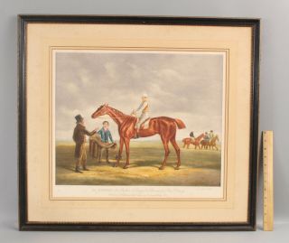 Antique 19thc E.  Wardle Engraving Ben Marshall Sir Joshua Racehorse Jockey.  Nr
