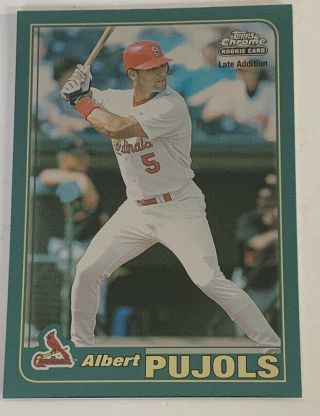 2001 Topps Chrome Late Addition Albert Pujols Rookie Rc Cardinals 596