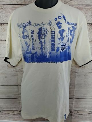 Vintage 90s Makaveli Branded Tupac Shakur Graphic T - Shirt Mens L (a5)