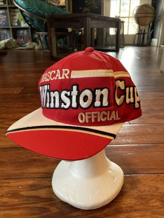 Vintage 90’s Nascar Winston Cup Official Snapback Hat Chase Pit Crew Spell Out