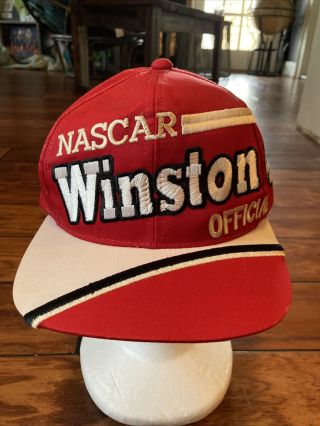 Vintage 90’s NASCAR Winston Cup Official Snapback Hat Chase Pit Crew Spell Out 2