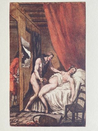 De Latouche Erotic Akt Vagina Voyeur Spanner Breast Sex Antique Love Art 1748