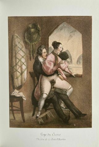Erotic Opera Sex Penis Theatre Vagina Erotik Antique Love Art Lithography 1840