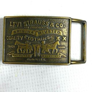 Levi Strauss & Co.  Denim Jeans San Francisco,  California Solid Brass Belt Buckle