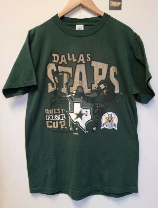 Vtg 90s Logo 7 Dallas Stars Nhl T Shirt Mens Size Large Mike Modano Brett Hull