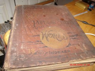 Antique 1888 Gaskells Family World Atlas.  Huge Book.