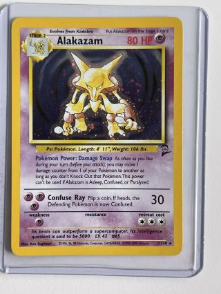 Alakazam - 1/130 - Holo Nm Base Set 2 Pokemon