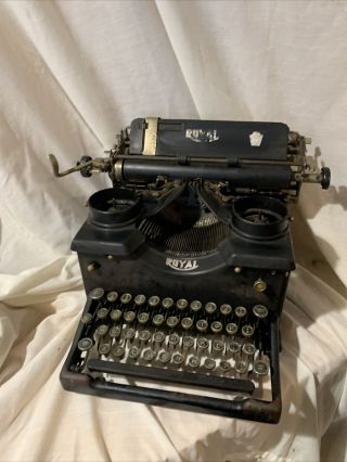 Royal Typewriter Model 10 Single Glass Panel Antique