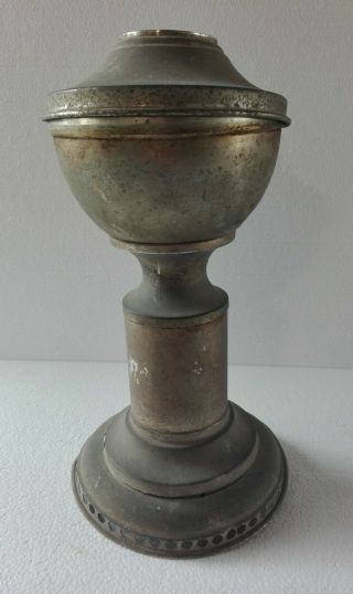 Antique Old Brass Hitchcock Kerosene Wind Up Lamp Lantern Made In U.  S.  A